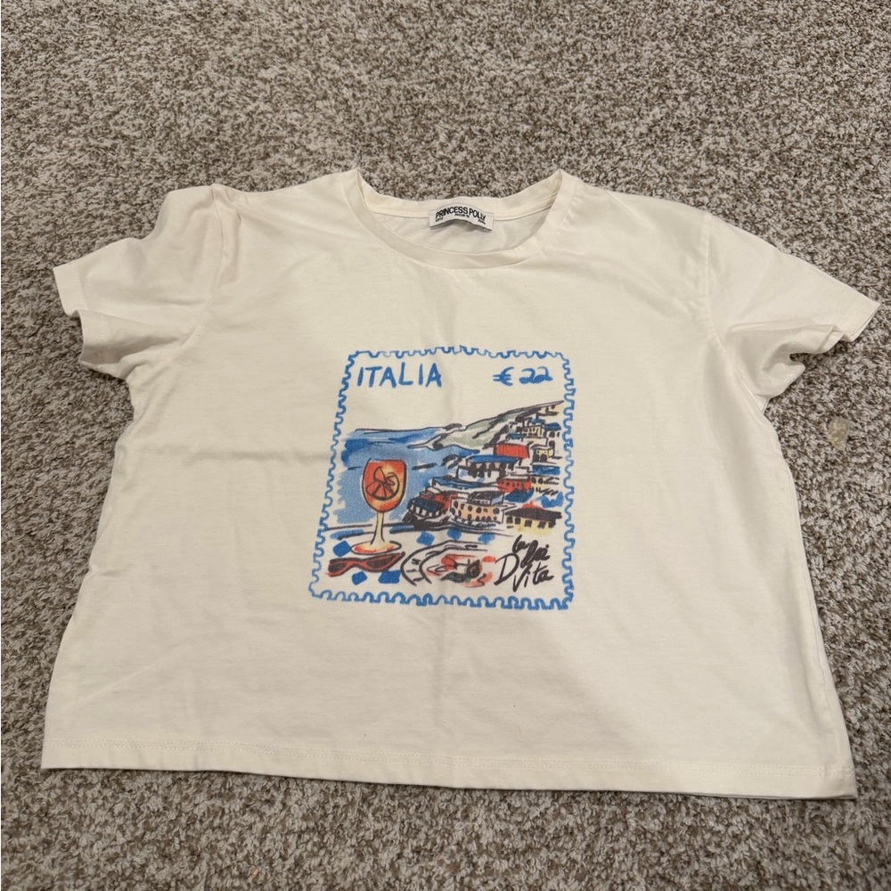 Princess Polly Cream Italia Graphic Kids T-Shirt